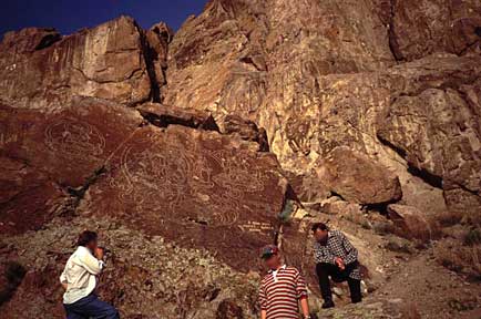 Buddhistische Felszeichnungen in Kasachstan